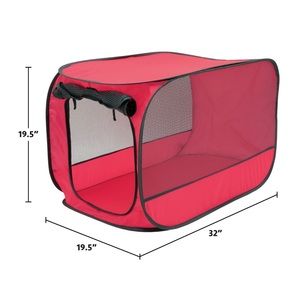 Medium Single Door Soft-Sided Collapsible Pop Open Travel Kennel/Carrier. Teal